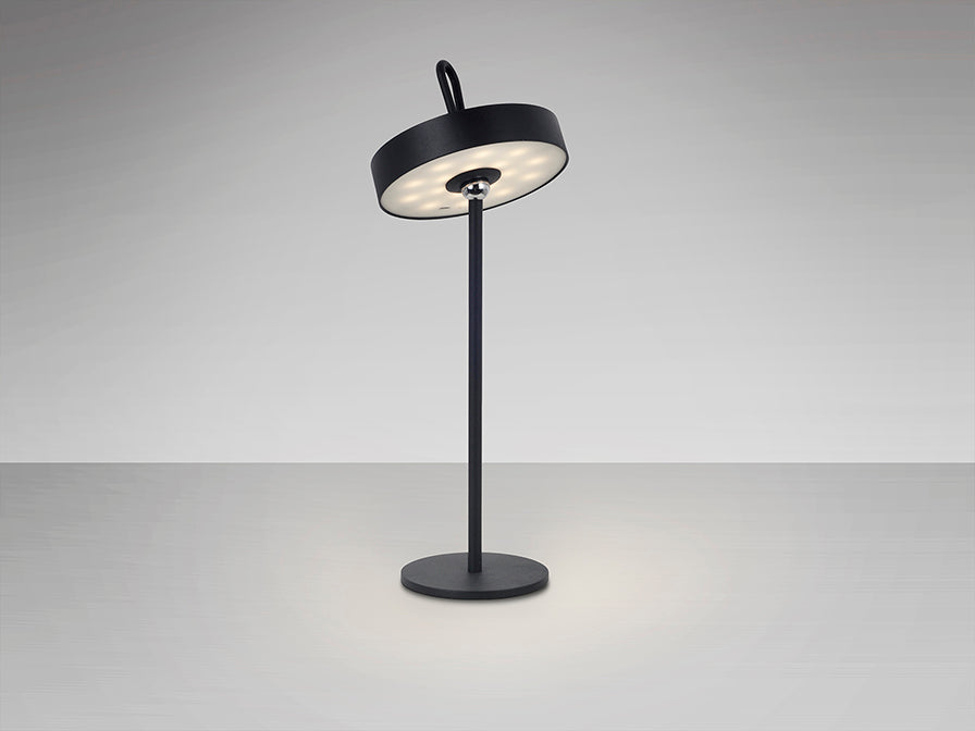 Veioza portabila Schuller Gong LED neagra IP54