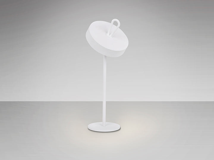 Veioza portabila Schuller Gong LED alba IP54
