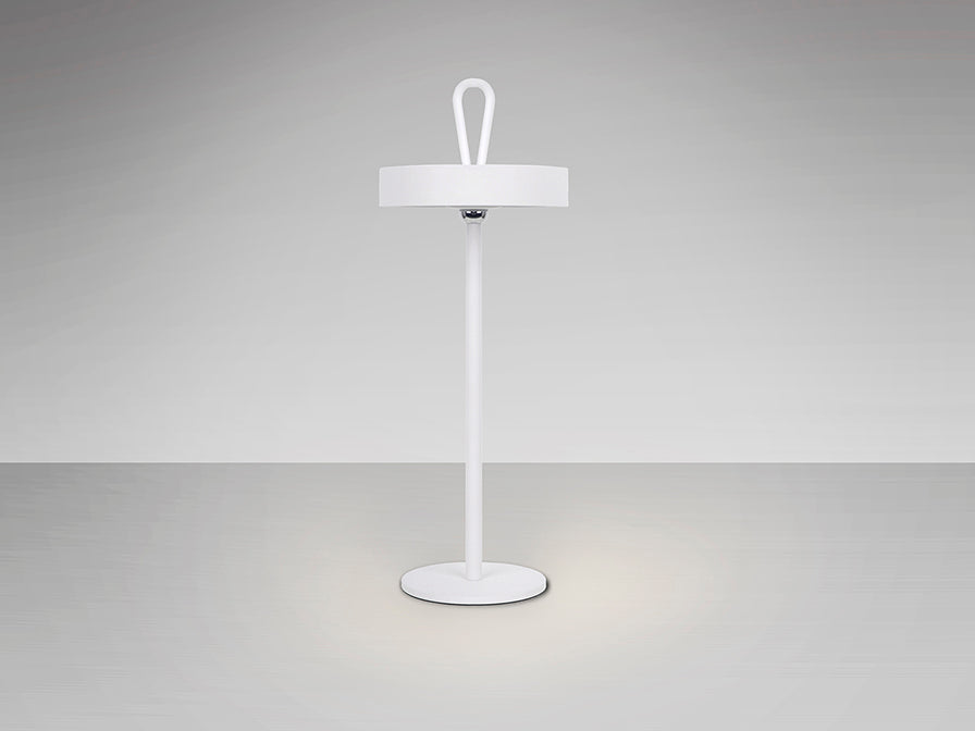 Veioza portabila Schuller Gong LED alba IP54