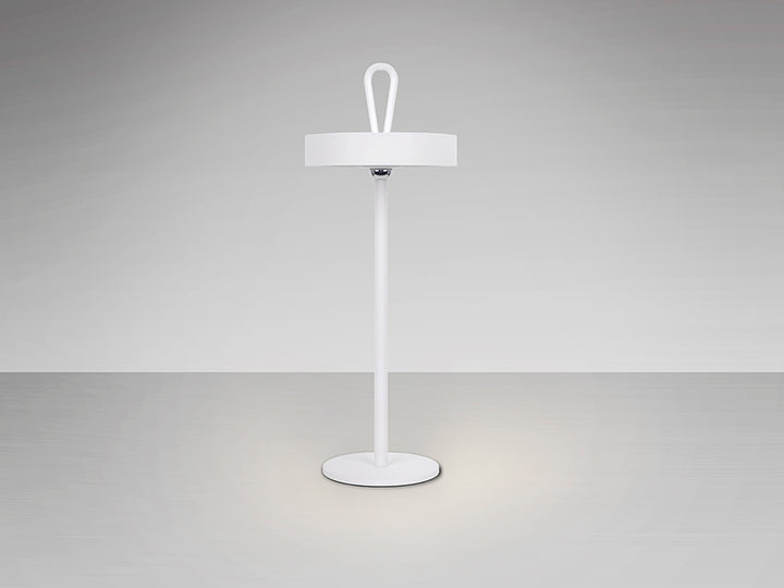 Veioza portabila Schuller Gong LED alba IP54