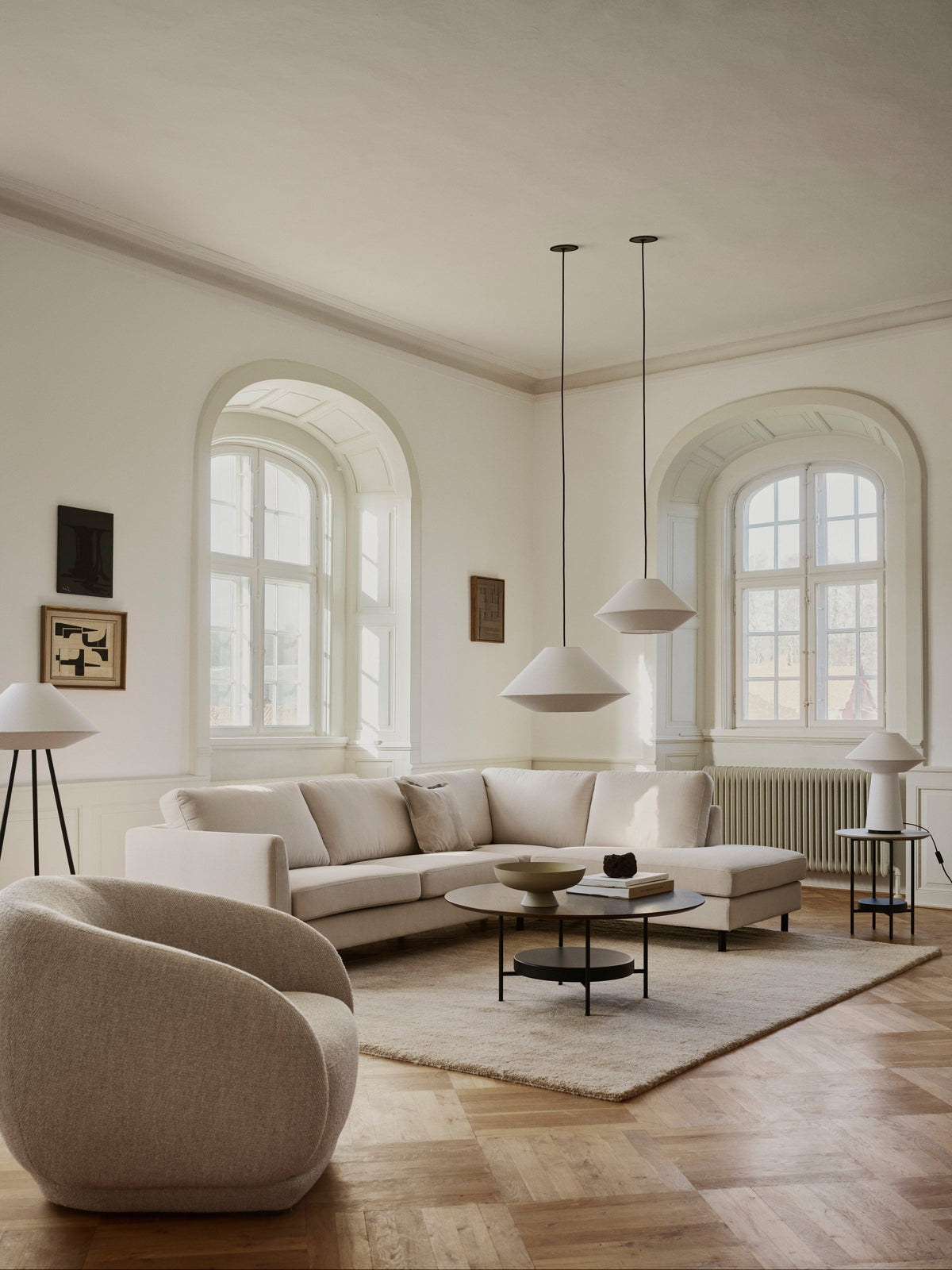 Lampadar BoConcept Kaku cu abajur textil — detaliu
