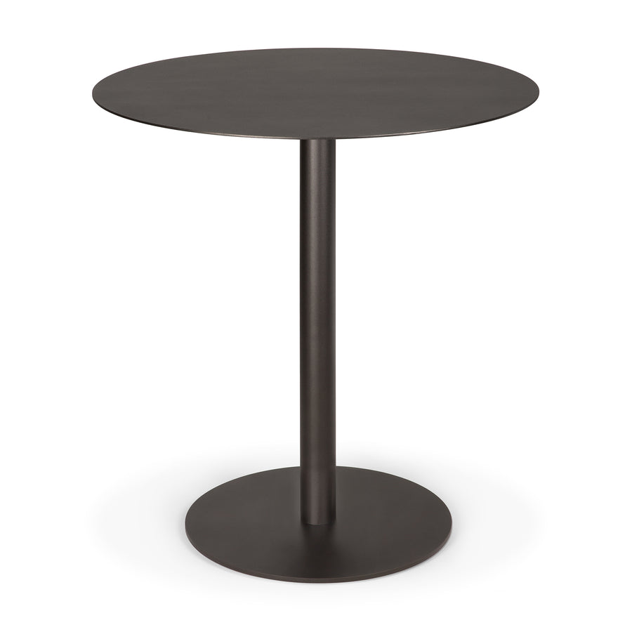 Masă dining Blend outdoor Ethnicraft cu blat metal Dark Bronze — 70×70×76 cm
