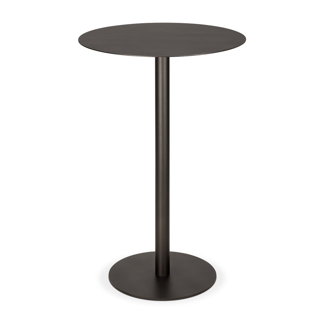 Masă bar Blend Ethnicraft din metal vopsit Dark Bronze, siluetă grafică — spațiu comercial