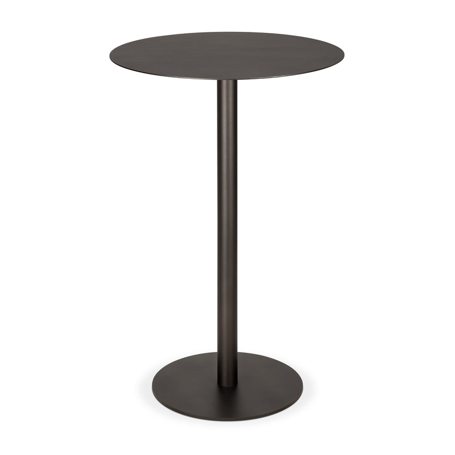 Masă bar Blend Ethnicraft din metal vopsit Dark Bronze, siluetă grafică — spațiu comercial