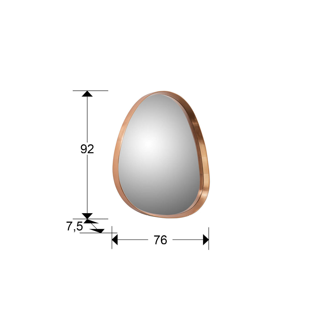 Oglinda Schuller Julie ramă poliuretan rose gold 76x92