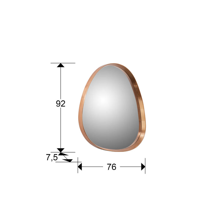 Oglinda Schuller Julie ramă poliuretan rose gold 76x92