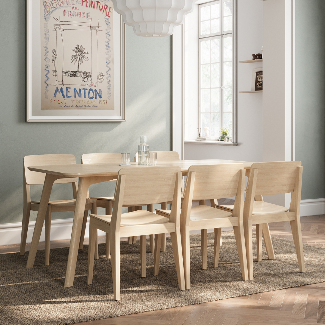 Masa dining Cinas Elvo bambus dreptunghiulara