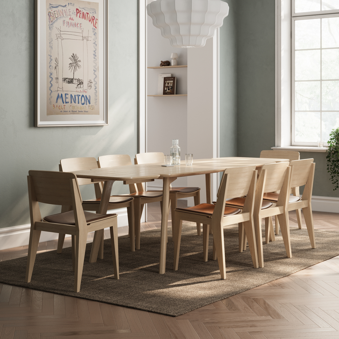Masa dining Cinas Elvo bambus dreptunghiulara