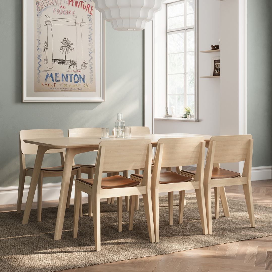 Masa dining Cinas Elvo bambus dreptunghiulara