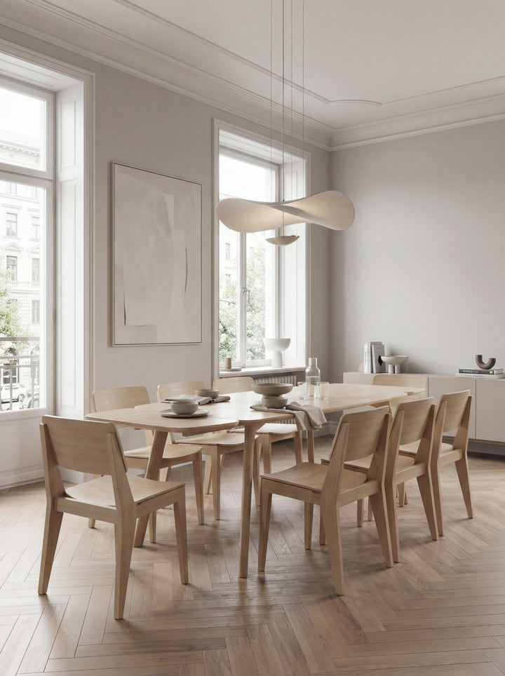Masa dining Cinas Elvo bambus dreptunghiulara