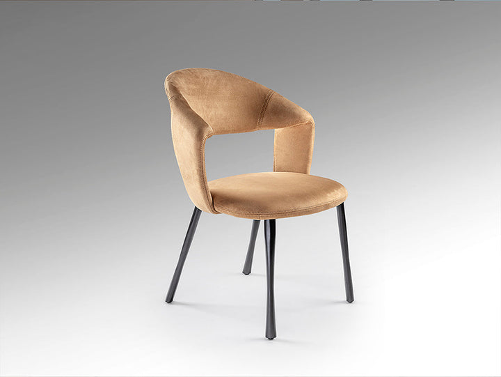 Scaun Schuller Willy camel suede picioare negre