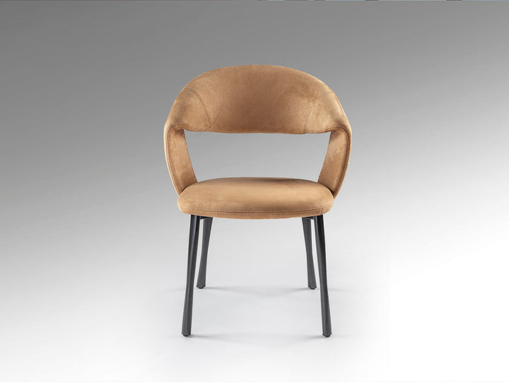 Scaun Schuller Willy camel suede picioare negre