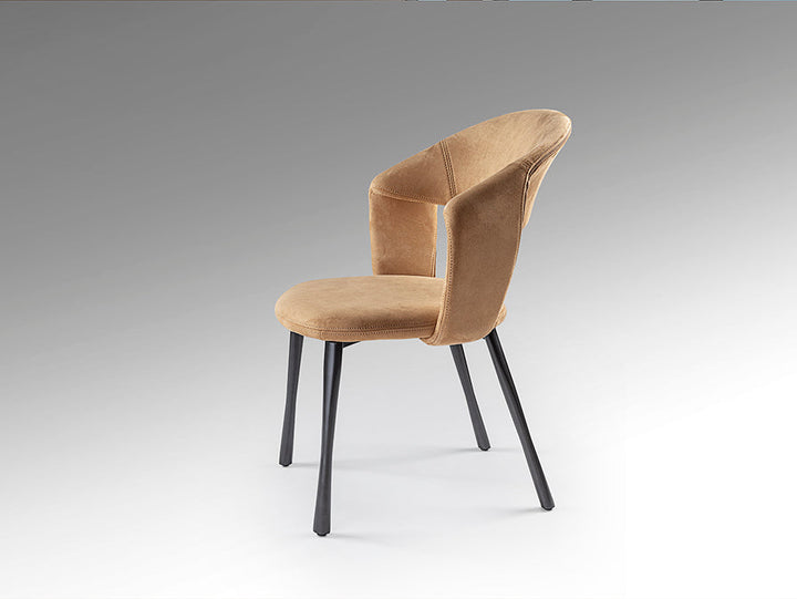 Scaun Schuller Willy camel suede picioare negre