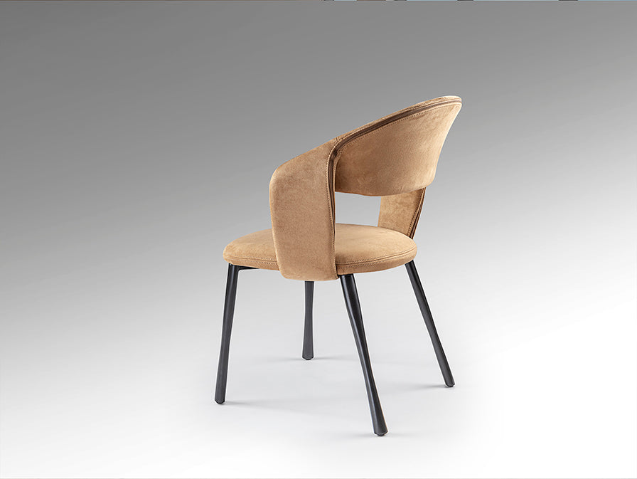Scaun Schuller Willy camel suede picioare negre
