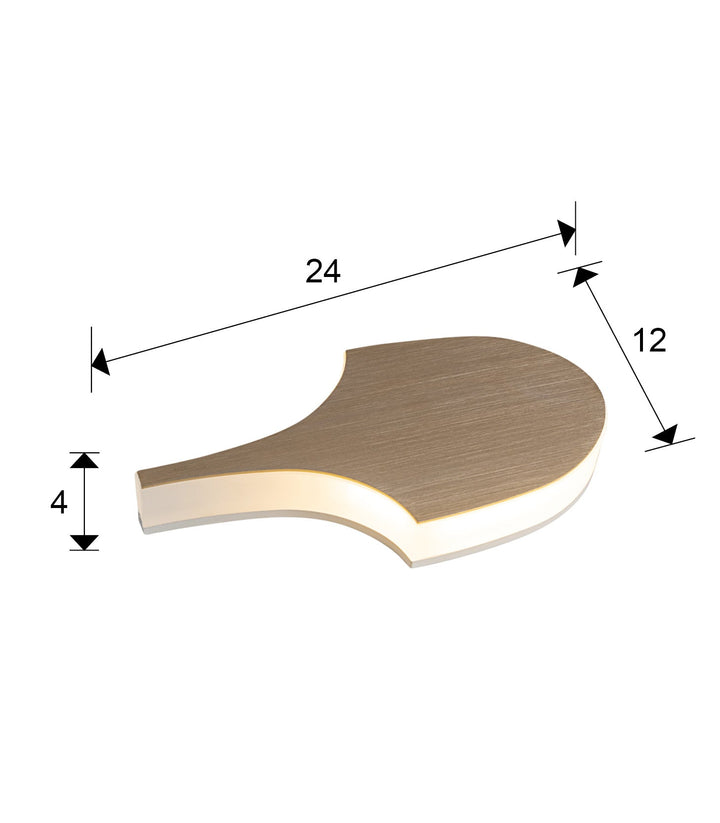 Aplica Schuller Serea auriu, profil gros LED