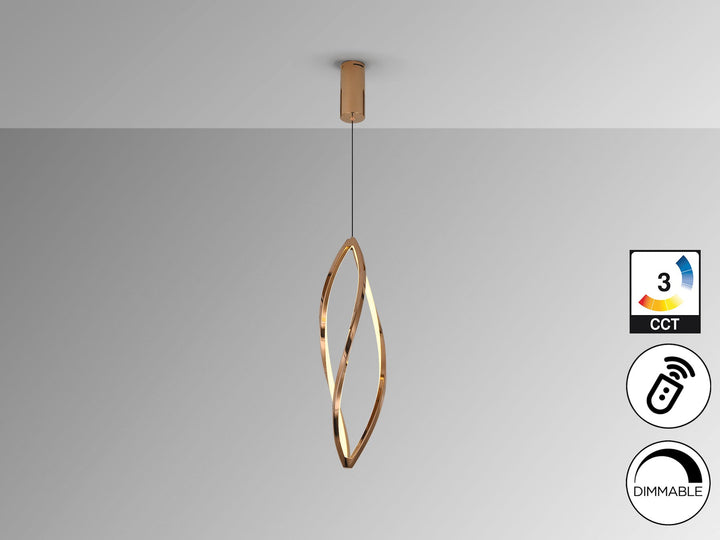 Lustra Schuller Adele Mini rose gold LED CCT telecomandă