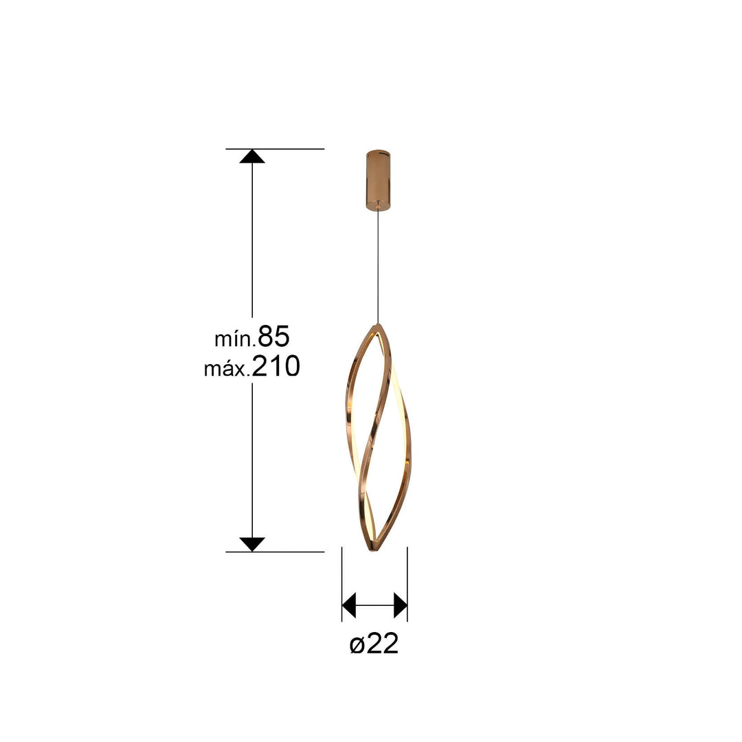 Lustra Schuller Adele Mini rose gold LED CCT telecomandă