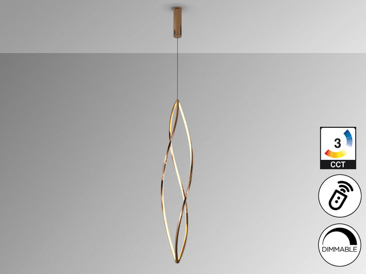 Lustra Schuller Adele Large rose gold 118 cm LED CCT telecomandă