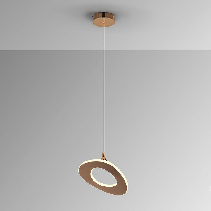 Lustra Schuller Mirena 1 lumina Ø25 rose gold LED 20W dimabil