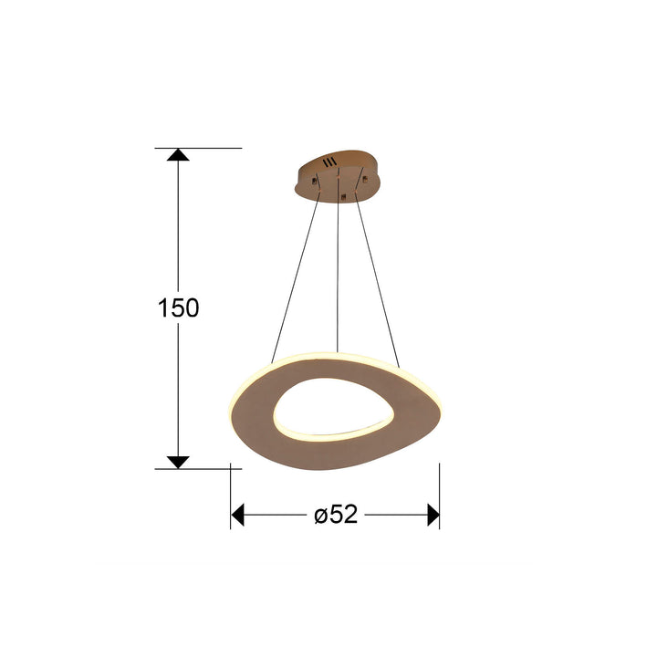 Plafoniera Schuller Mirena Ø50 rose gold LED CCT telecomandă