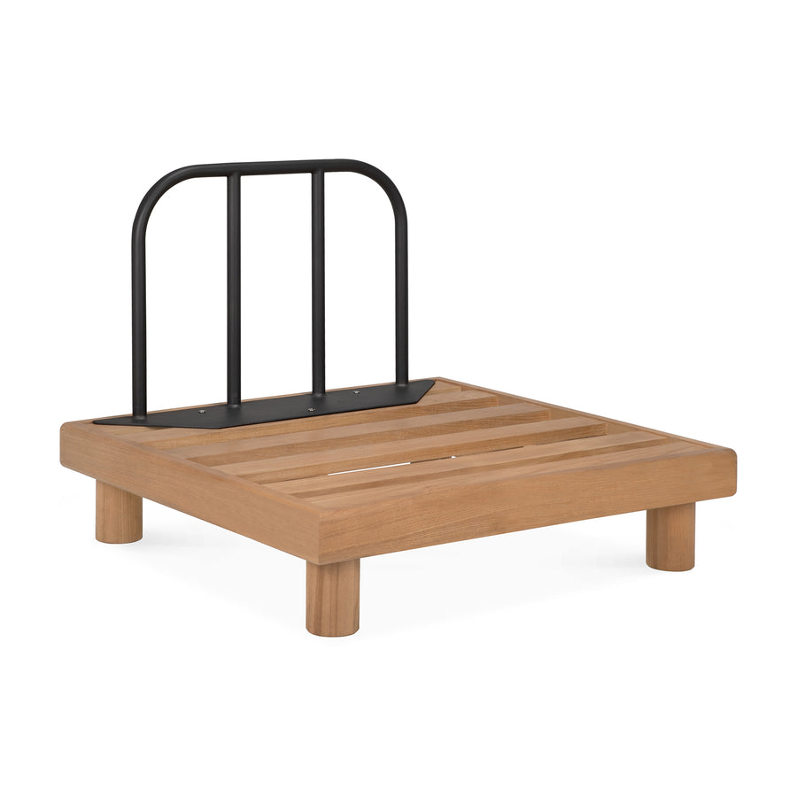 Cadru de canapea de exterior Monocle Ethnicraft din aluminiu și tec masiv natural — terasă