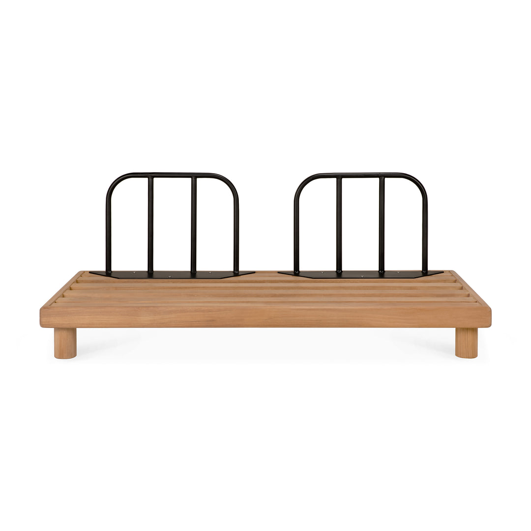 Cadru de canapea de exterior Monocle Ethnicraft din aluminiu și tec masiv natural — terasă