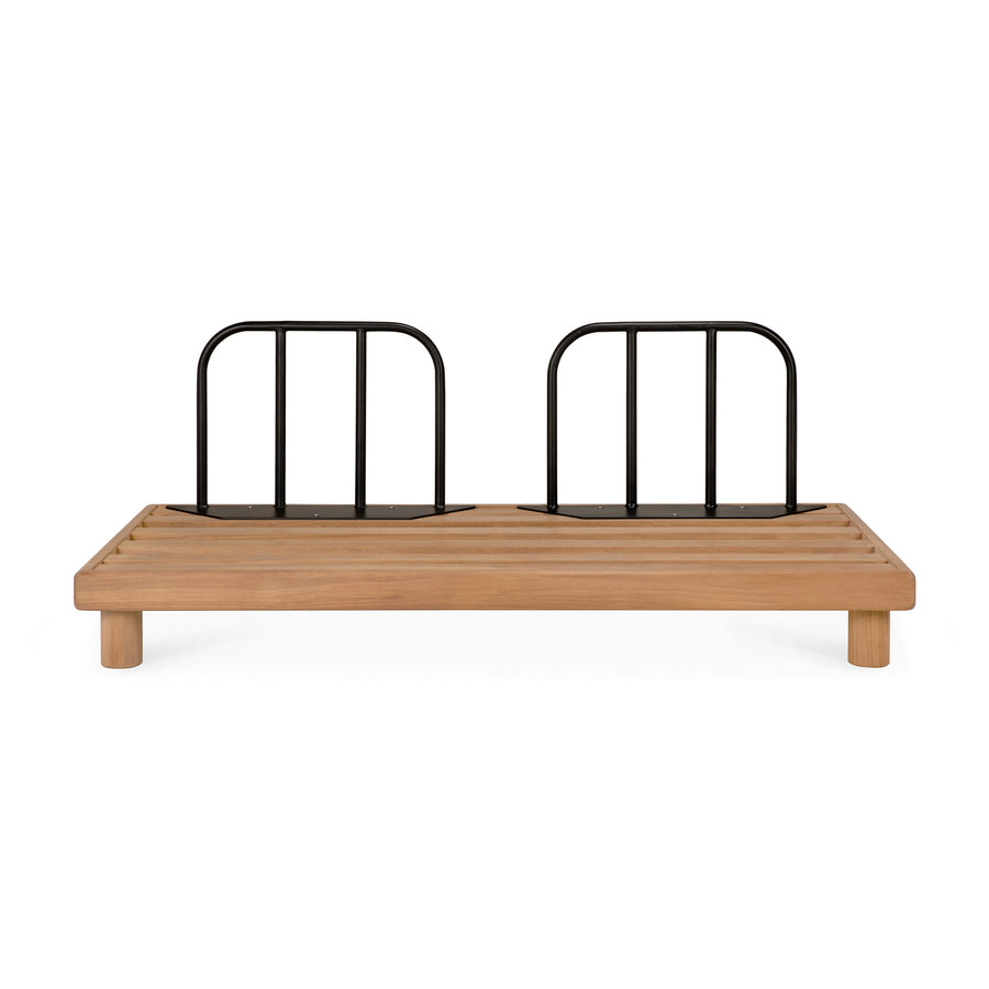 Cadru de canapea de exterior Monocle Ethnicraft din aluminiu și tec masiv natural — terasă
