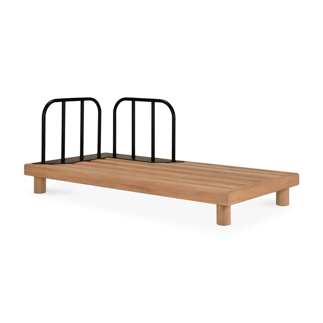 Cadru de canapea de exterior Monocle Ethnicraft din aluminiu și tec masiv natural — terasă