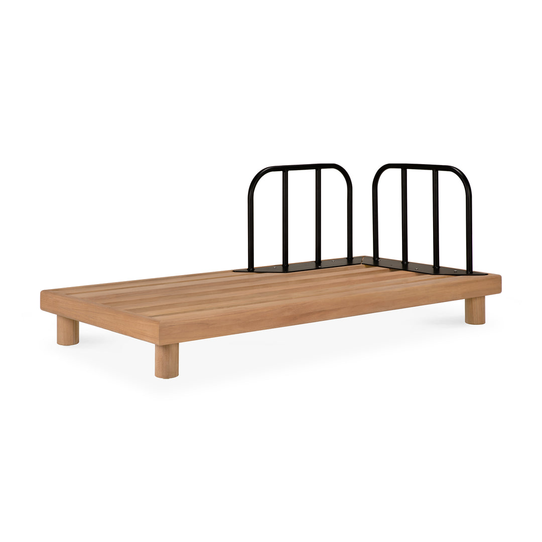 Cadru de canapea de exterior Monocle Ethnicraft din aluminiu și tec masiv natural — terasă