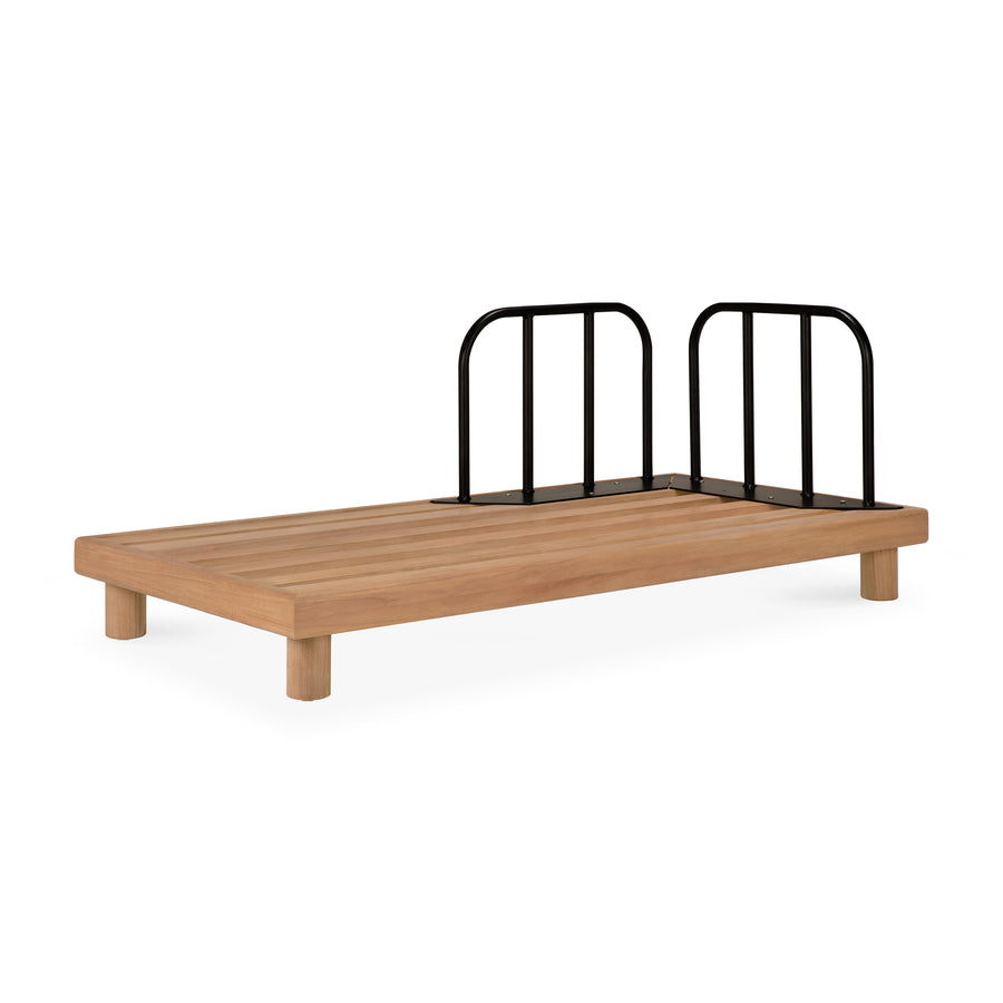 Cadru de canapea de exterior Monocle Ethnicraft din aluminiu și tec masiv natural — terasă
