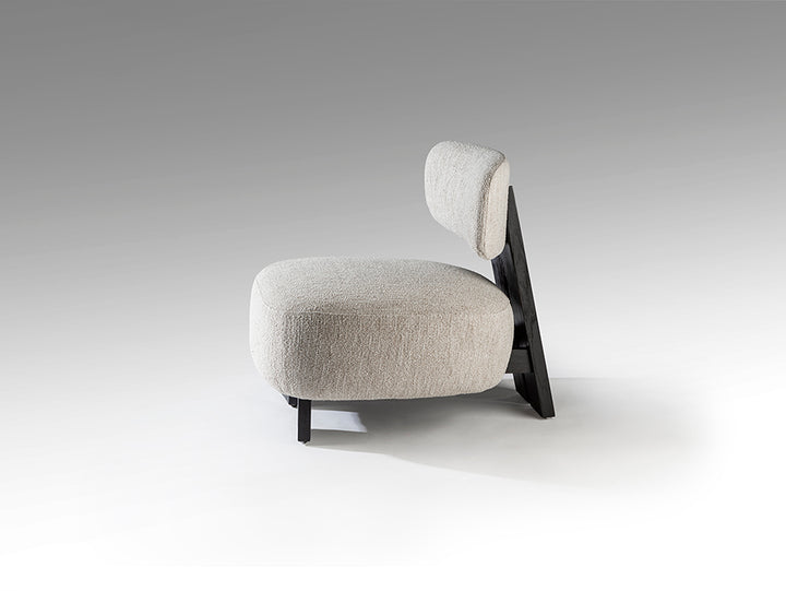 Fotoliu Schuller Topaz chenille ecru negru