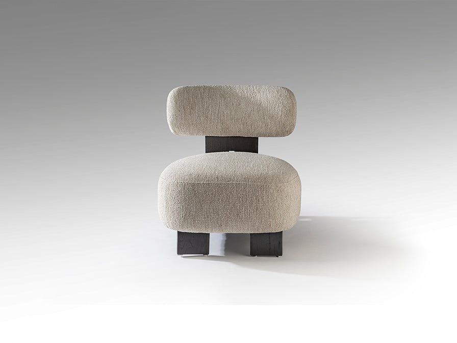 Fotoliu Schuller Topaz chenille ecru negru