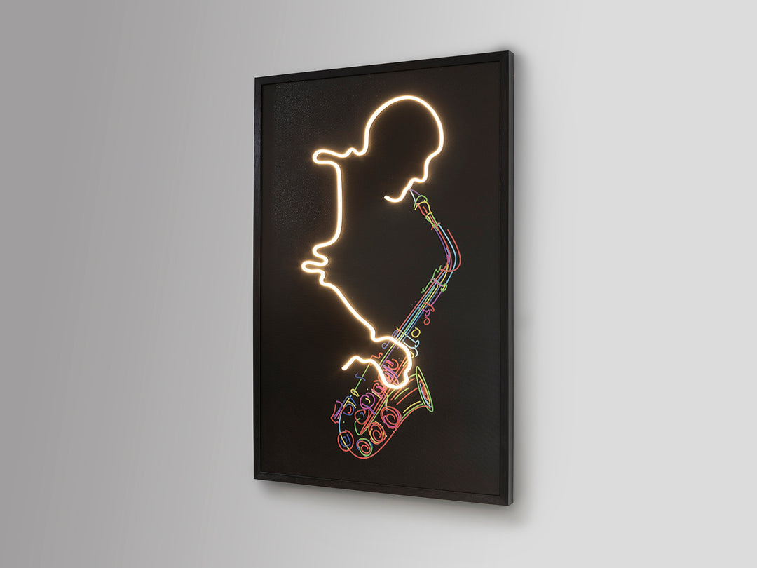 Tablou luminos LED Schuller Saxofon