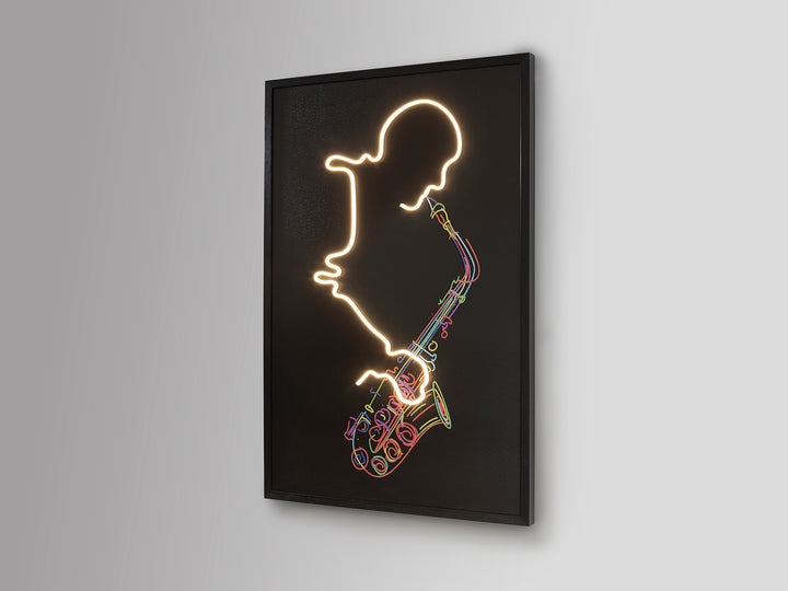 Tablou luminos LED Schuller Saxofon