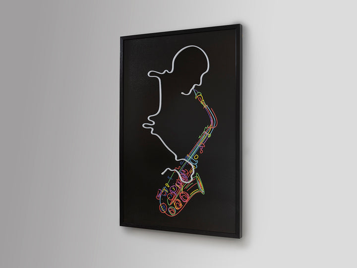 Tablou luminos LED Schuller Saxofon