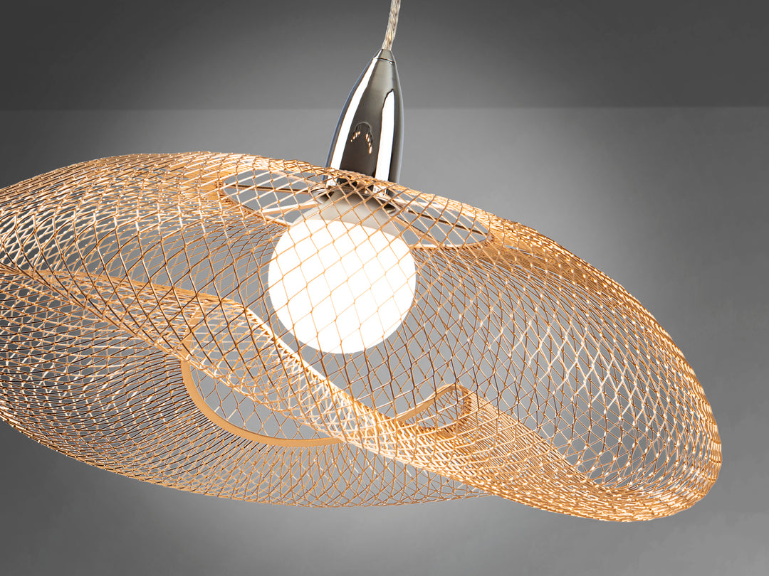 Lustra Schuller Forma 1 lumina cromat cu plasă aurie