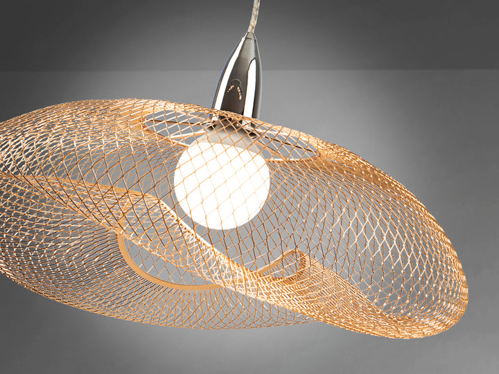 Lustra Schuller Forma 1 lumina cromat cu plasă aurie