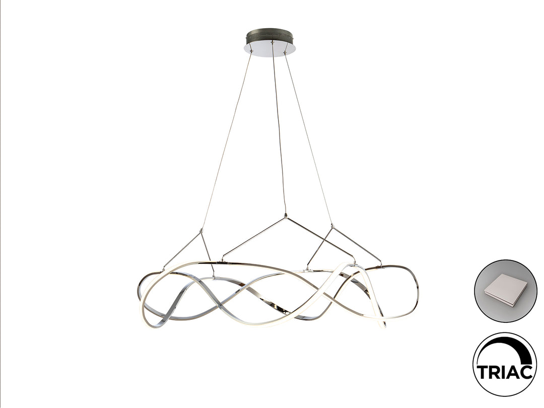 Lustra Schuller Molly Ø110 cromat dimmable telecomandă APP