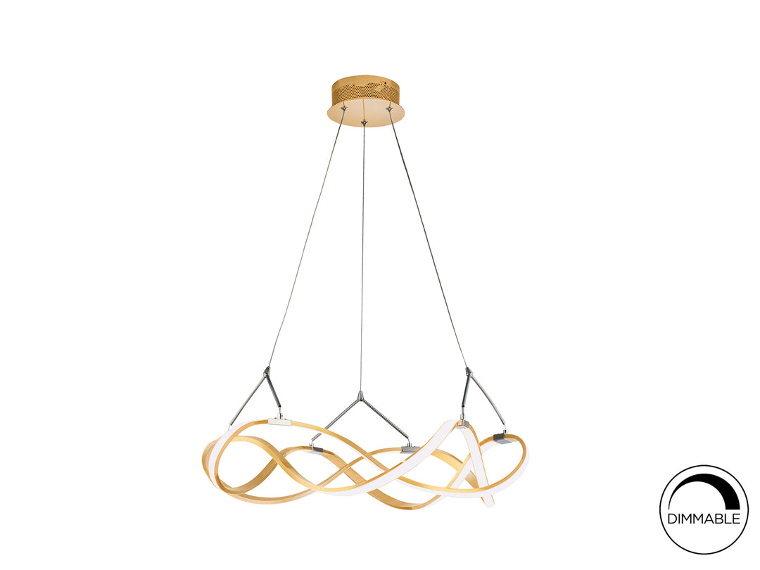 Lustra Schuller Molly Ø53 rose gold cu cromat LED dimabil