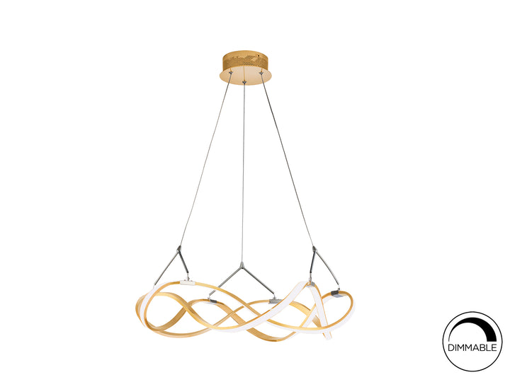 Lustra Schuller Molly Ø53 rose gold cu cromat LED dimabil