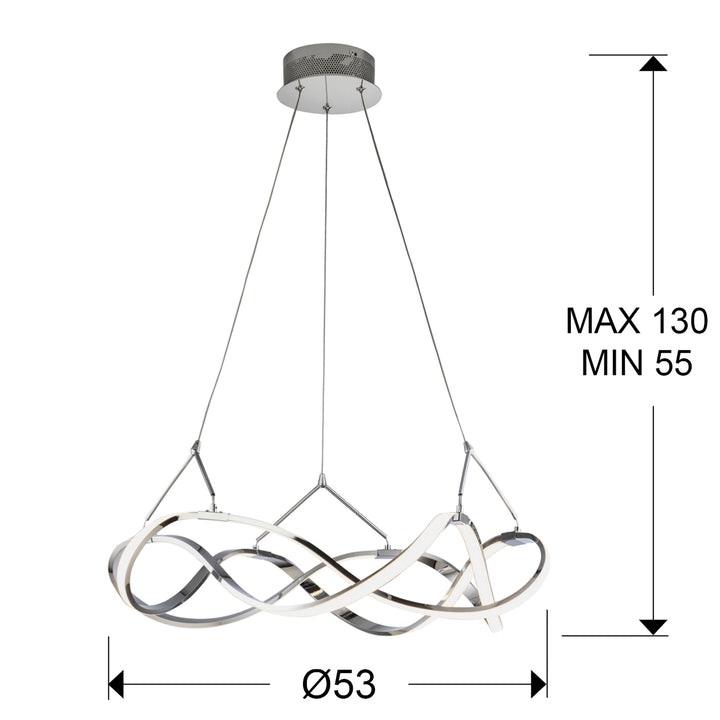Lustra Schuller Molly Ø53 cromat LED dimabil