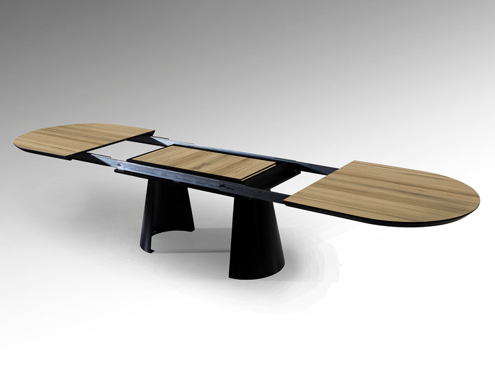 Masa dining Schuller Capri extensibila 205-405 cu efect lemn