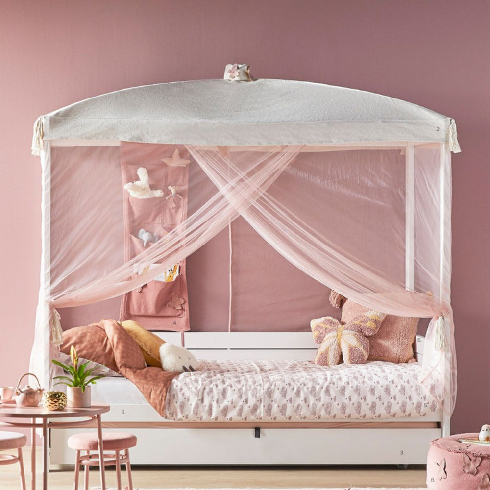 The Decorators: Lenjerie de pat pentru copii, Sunset Dreams, bumbac satinat, roz, 140x200 cm