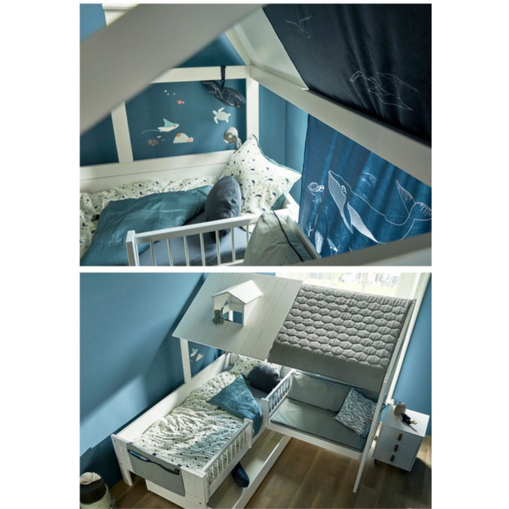 The Decorators: Lenjerie de pat pentru copii, Ocean Life, bumbac satinat, 140x200 cm