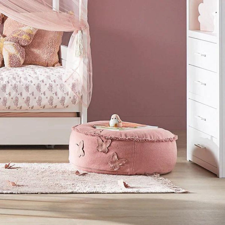 Covor pentru copii, Pink-Butterflies, bumbac, roz, 100x180 cm