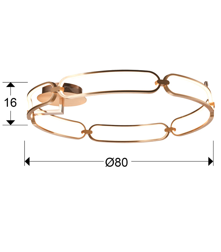 Plafoniera Schuller Colette Ø80 rose gold LED 65W