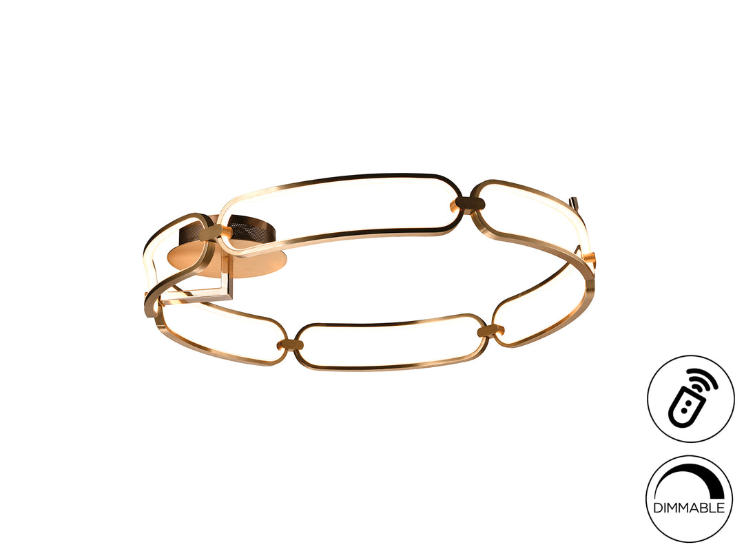 Plafoniera Schuller Colette Ø80 rose gold dimmable telecomandă APP