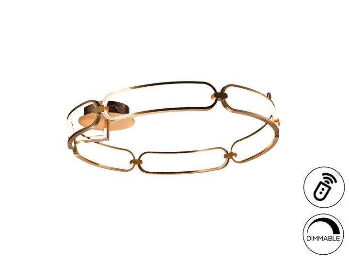 Plafoniera Schuller Colette Ø80 rose gold dimmable telecomandă APP