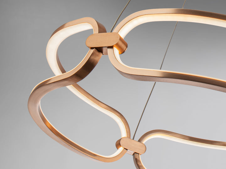 Lustra Schuller Colette LED Ø60 rose gold dimmable telecomandă