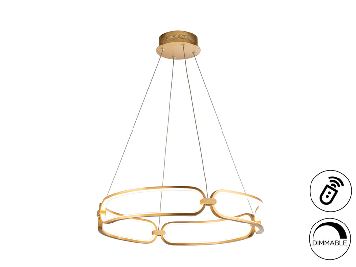 Lustra Schuller Colette LED Ø60 rose gold dimmable telecomandă
